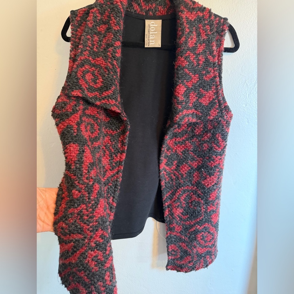Dolan Left Coast Collection Textured Wool Blend Vest Size Small Made in USA - Picture 7 of 7